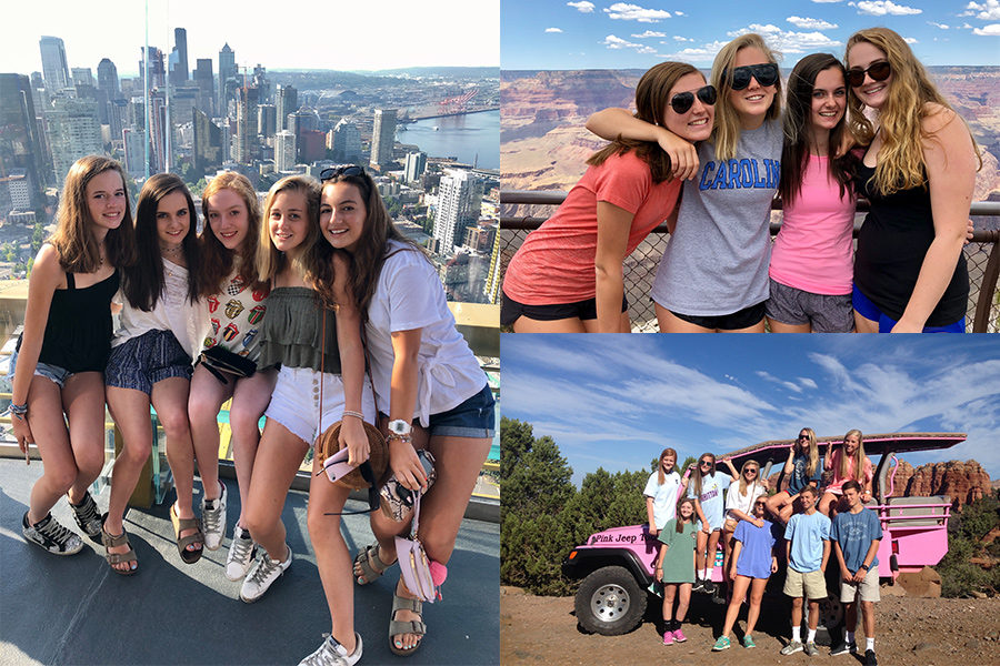group of teens on summer teen tour