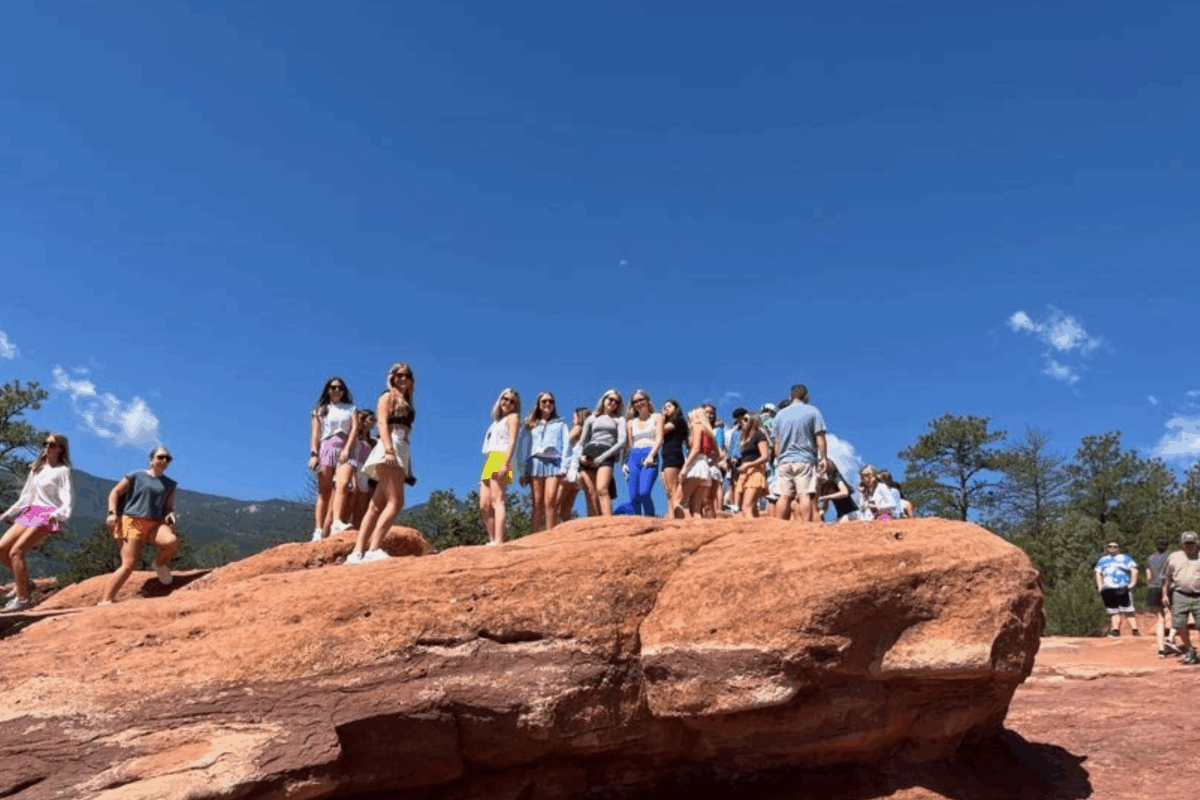 garden of the gods group looking out