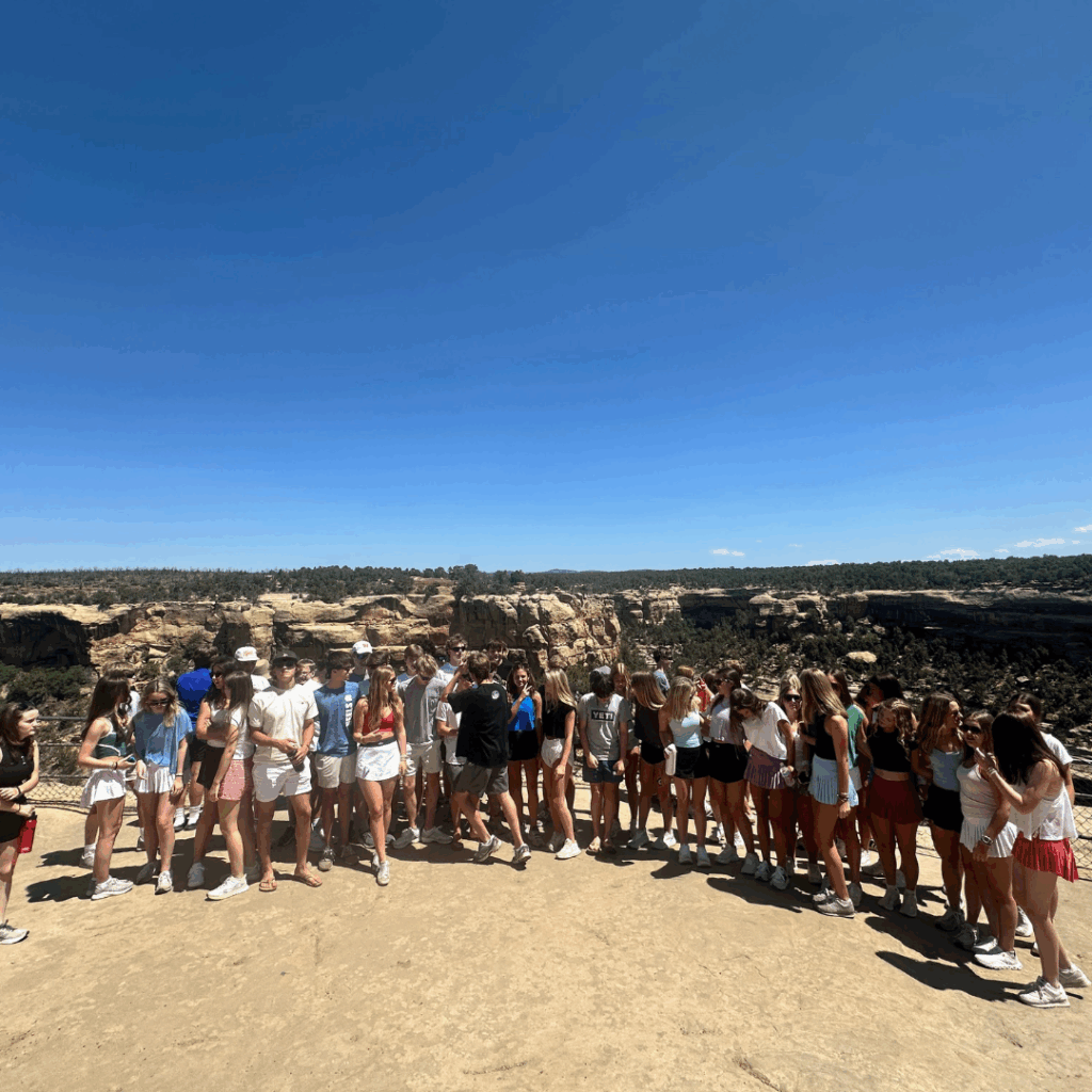 full group shot standing at the durango photo spot