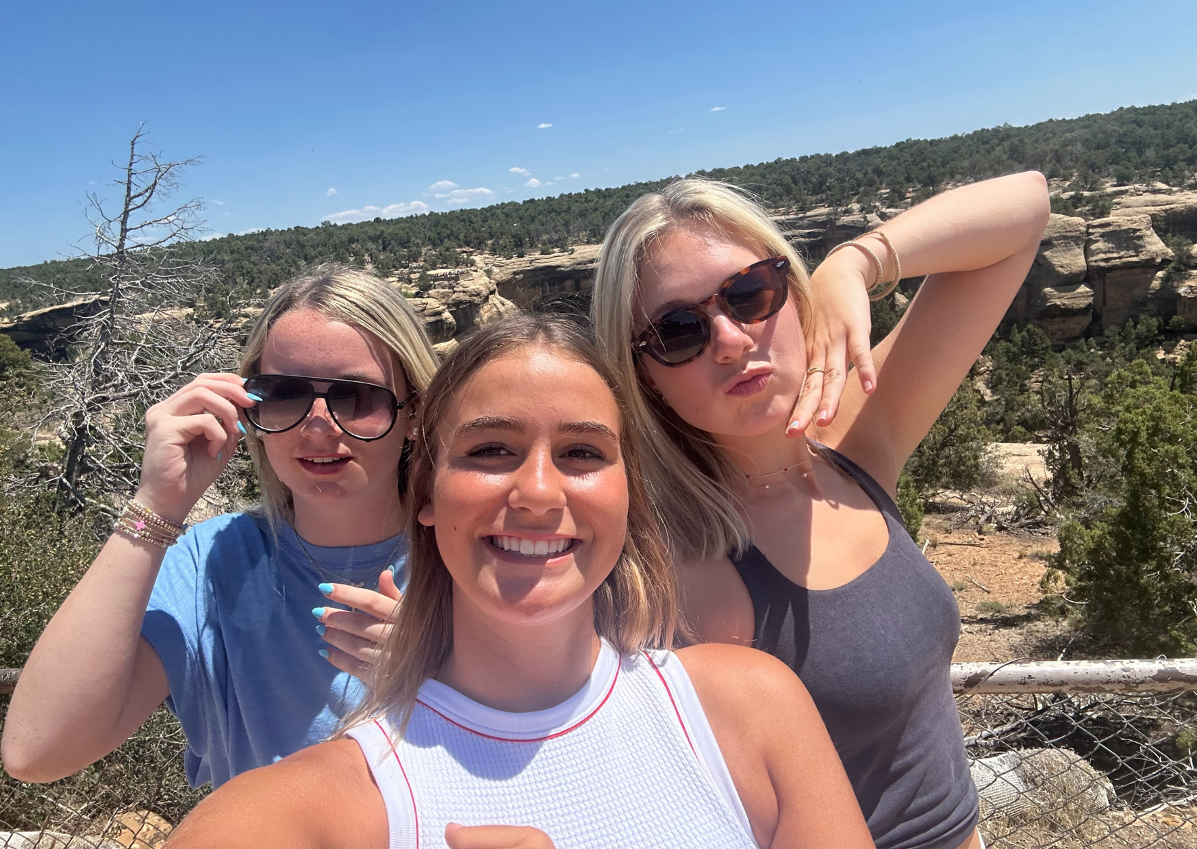 students posing at mesa verde togehter