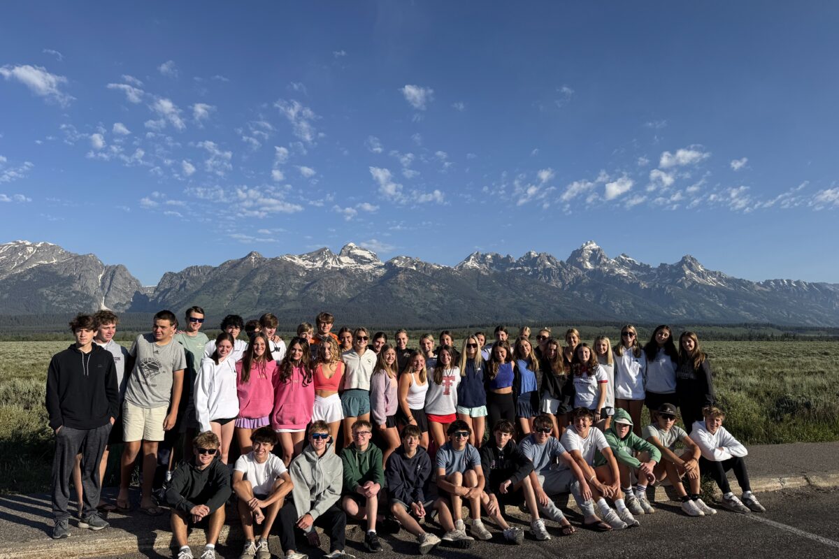group of students at the end of their hike
