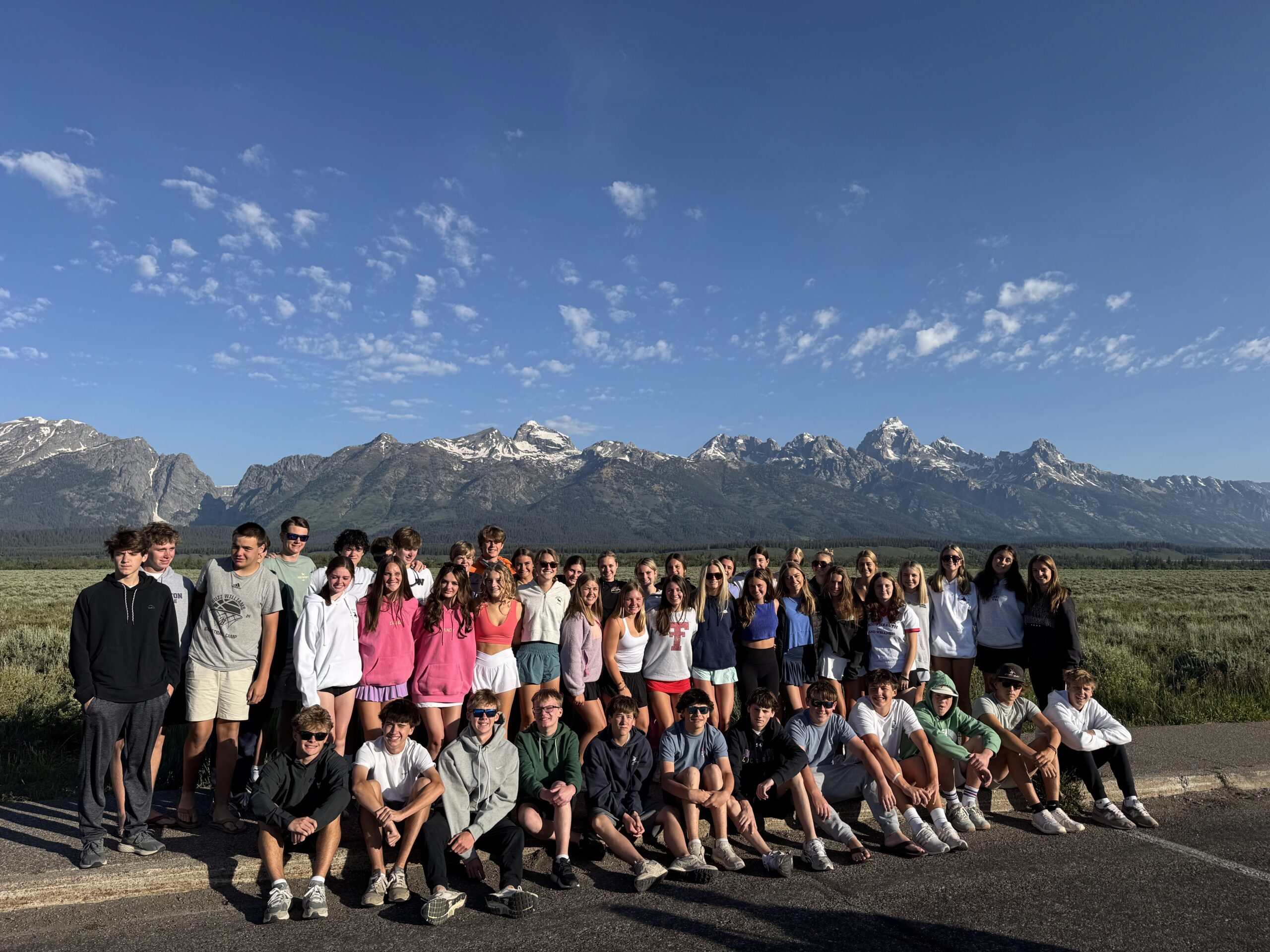 group of students at the end of their hike