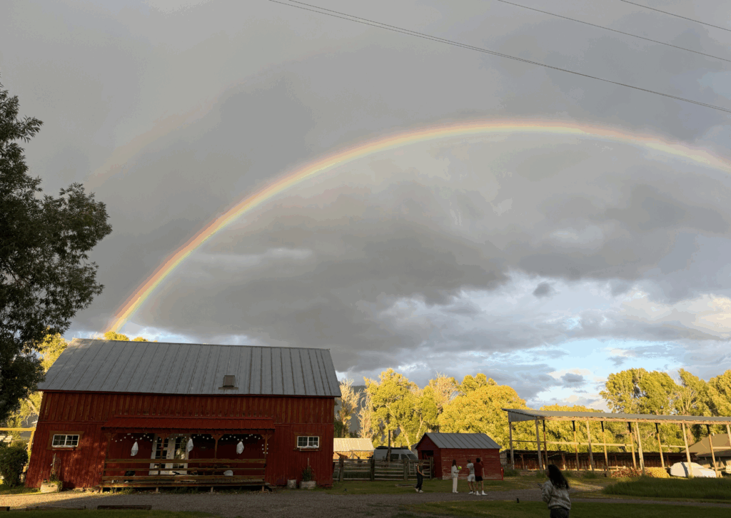 rainbow over the idaho ranch 