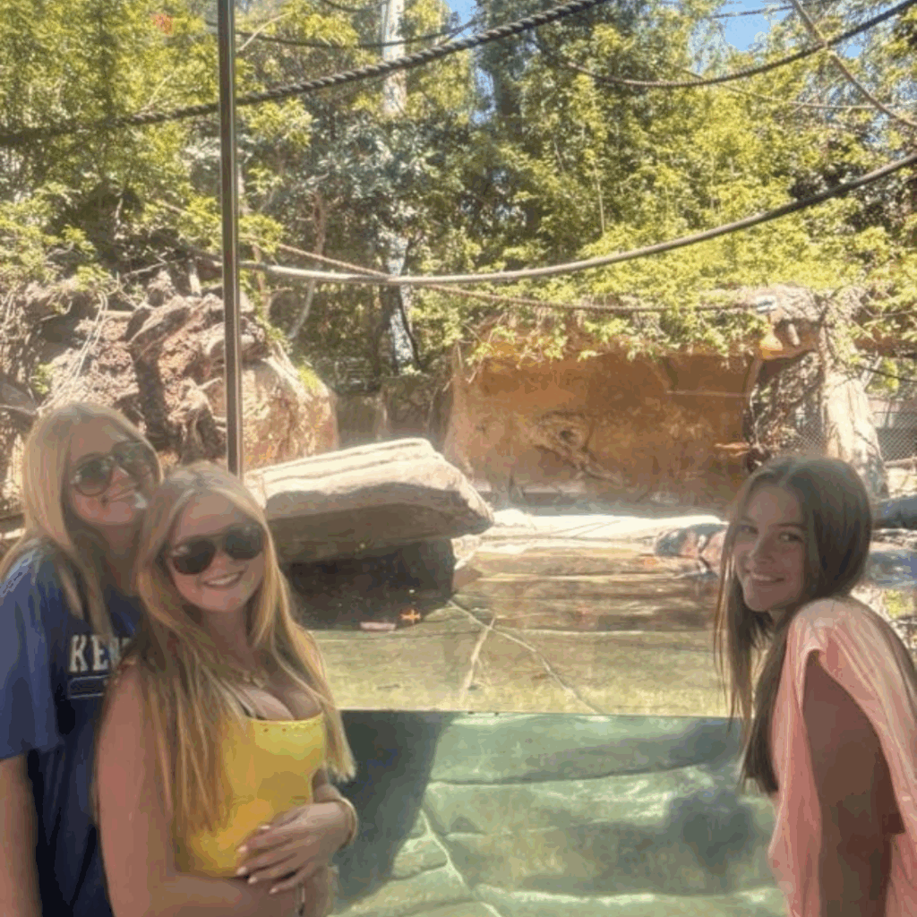 Students at the water enclsoure at the San Diego Zoo