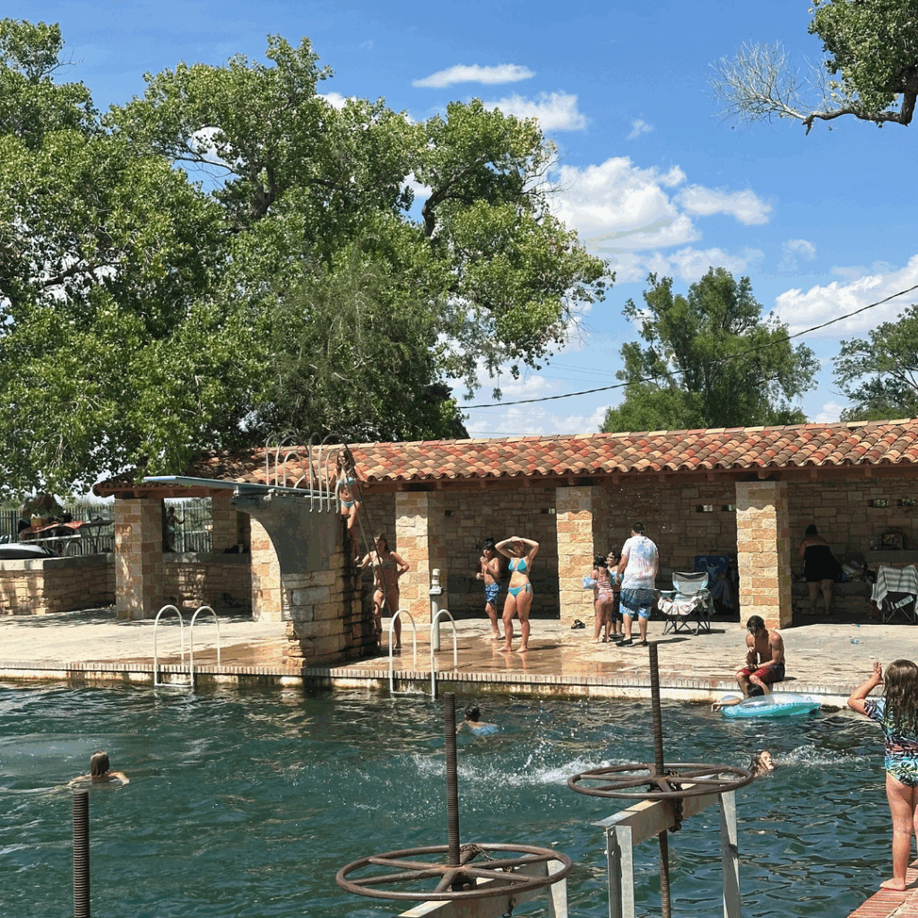 swimming hole in texas at the national park 